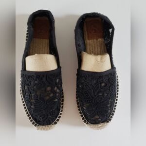 Tory Burch Abbe Lace Espadrille Slip On Women's Shoe Size 8